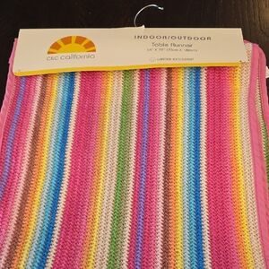 C&C California Colorful Striped Table Runner